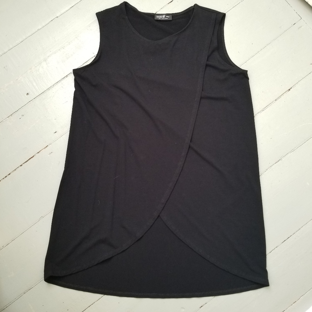 Miik Black Bamboo Criss Cross Tank Top